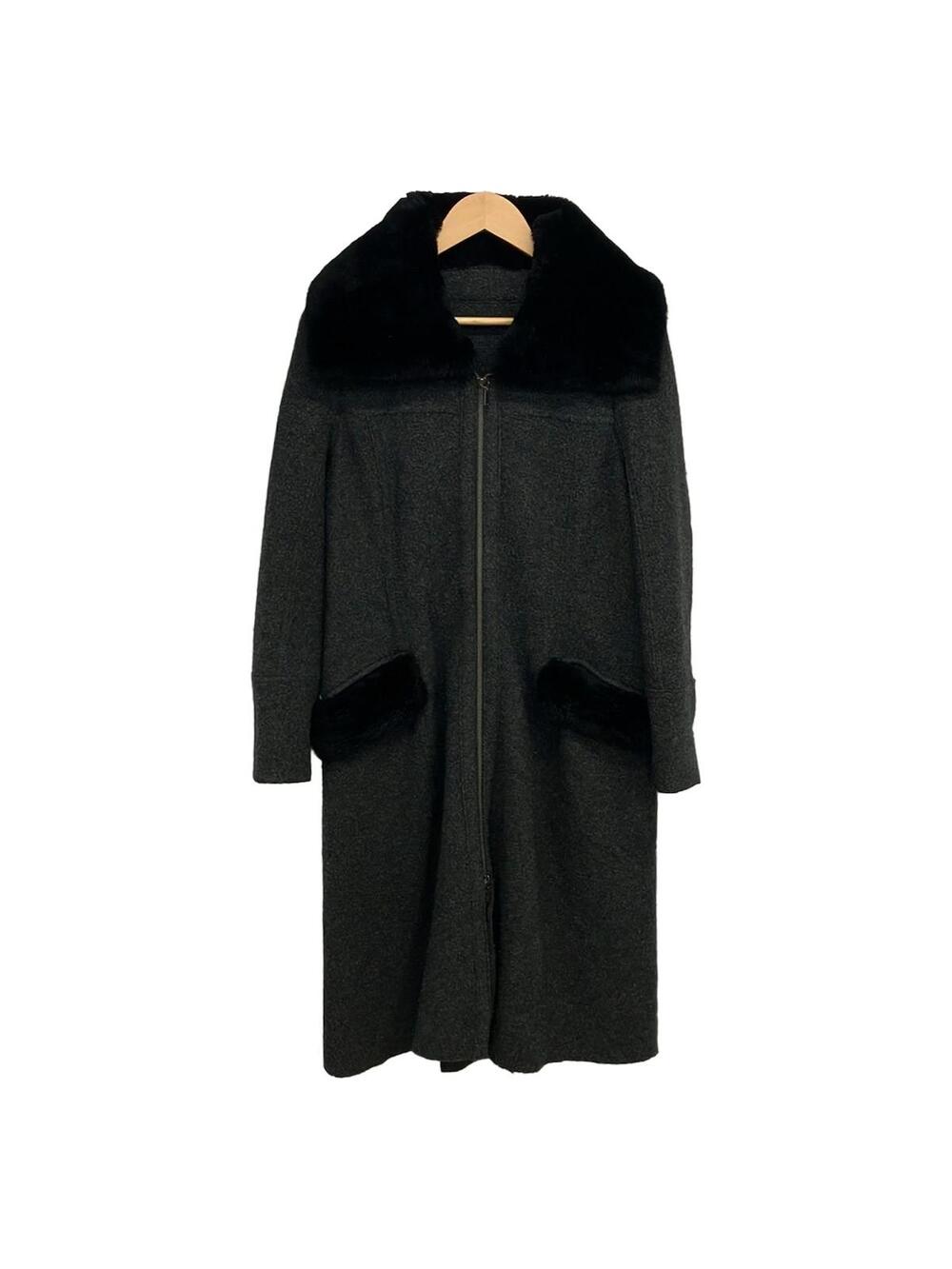 Foxey Dark Gray Black Women's Coat #294357F50B